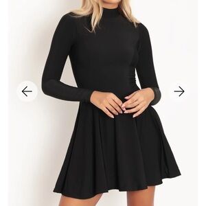 Black Milk WARM BLACK LONG SLEEVE EVIL MINI SKATER DRESS (MIA)